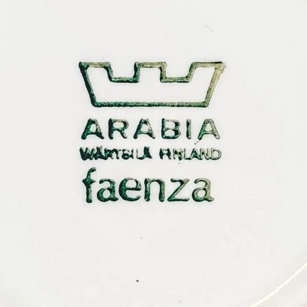 Arabia Faenza mustaraita sokerikko ja kermakko