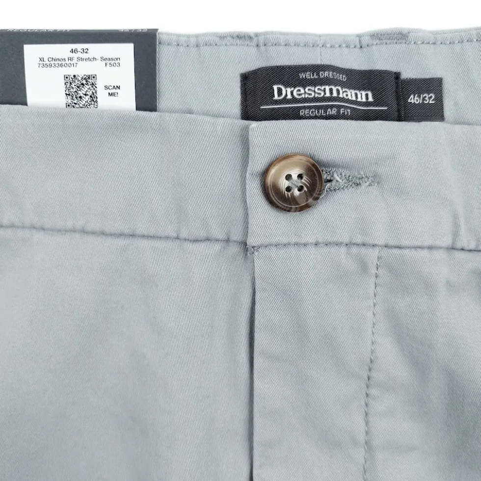 Dressmann Regular Fit chinohousut koko 46/32"