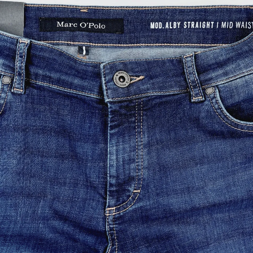 Marc O'Polo Alby Straight Mid Waist stretchfarkut koko 31/32"