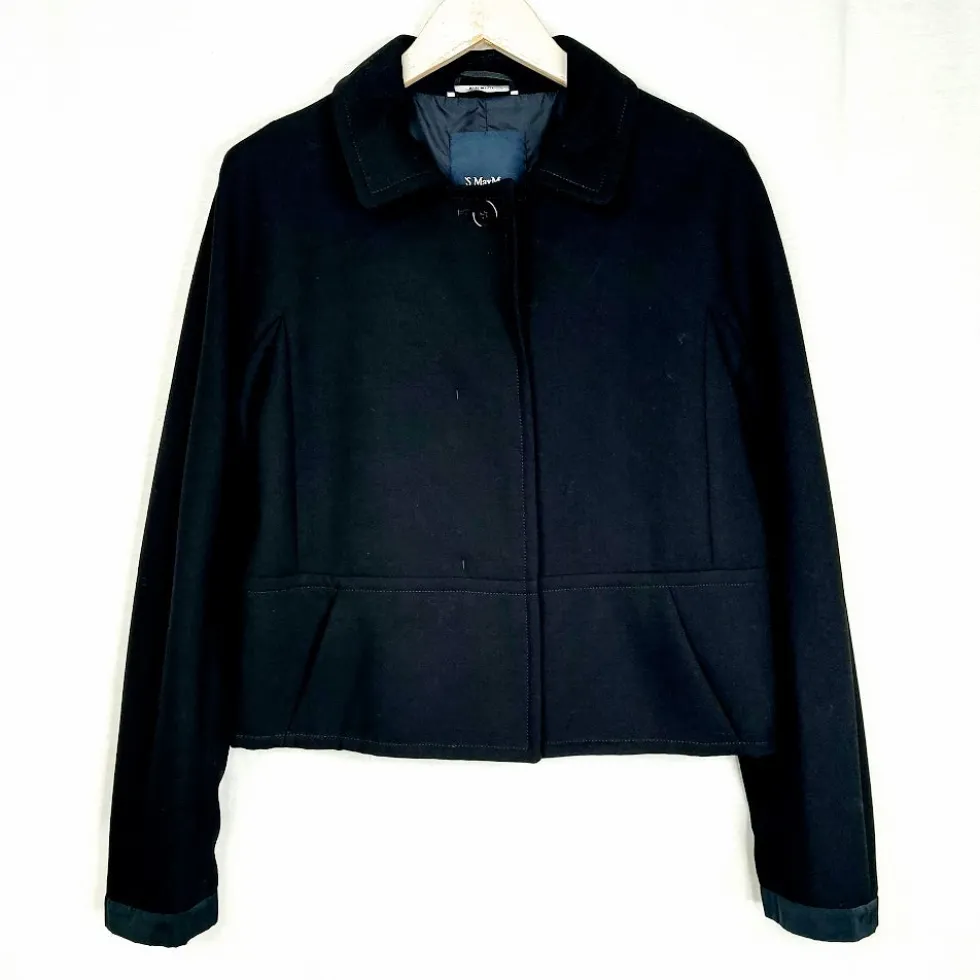 Max Mara lyhyt villakangastakki koko 36