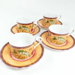 PTS International Tuscany Rose kahvikuppisetti 8 osaa