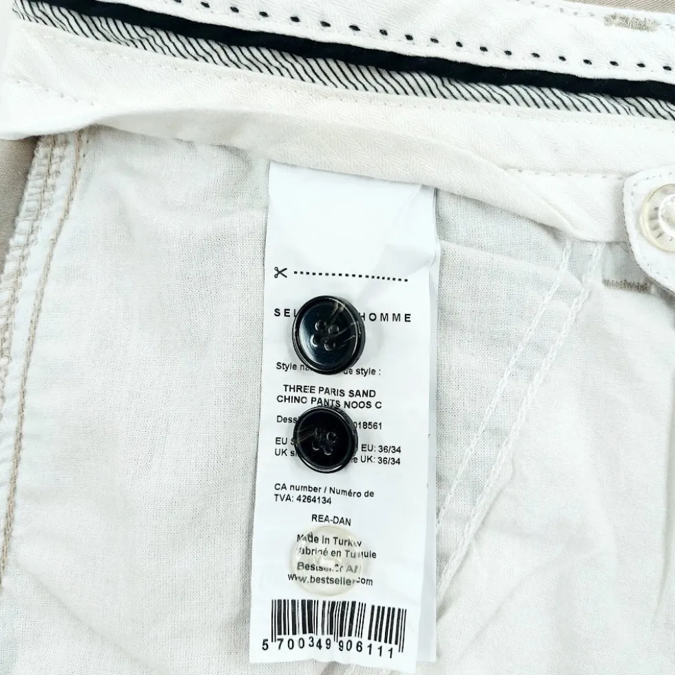 Selected Homme Jeans Three Paris chinohousut koko 36/34"