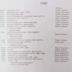 Suomen postimerkit 1989