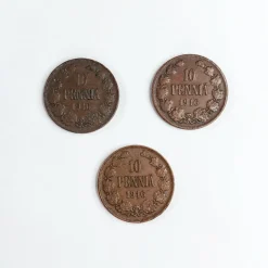 Suomen suuriruhtinaskunta 10 penniä 1916 3 kpl