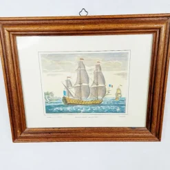 Taulu ranskalainen kolmannen luokan linjalaiva 23 x 28,5 cm