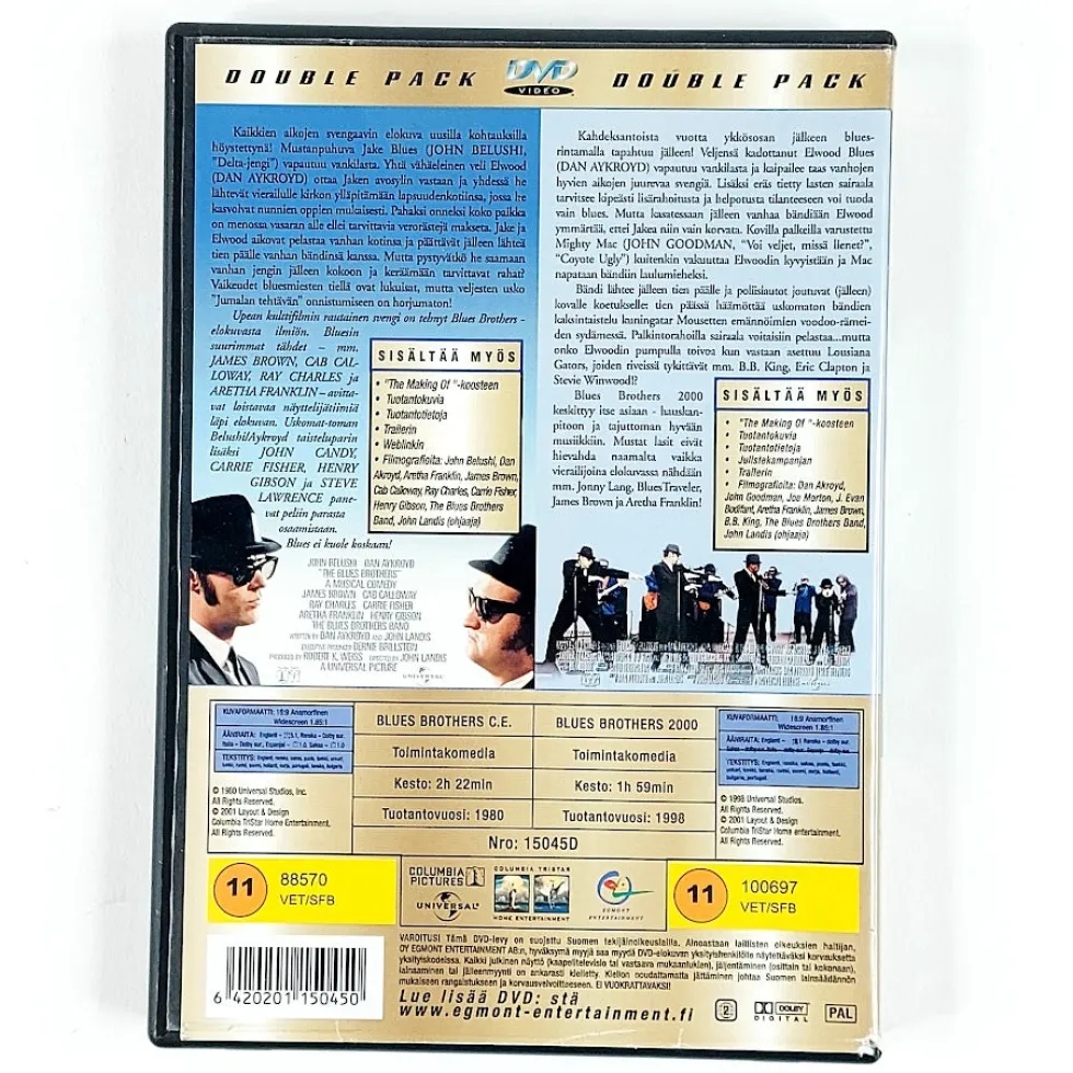 The Blues Brothers & Blues Brothers 2000 tupla-DVD