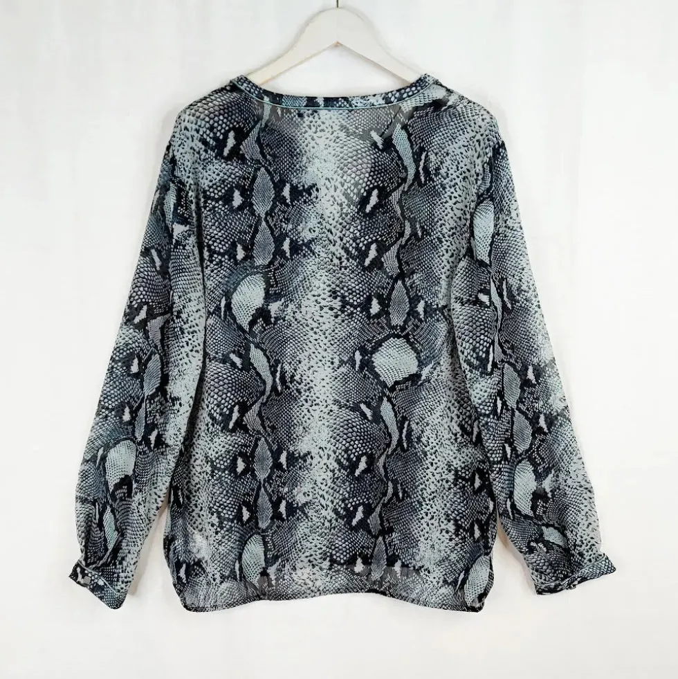 Tom Tailor Snake Print sifonkipusero koko 42