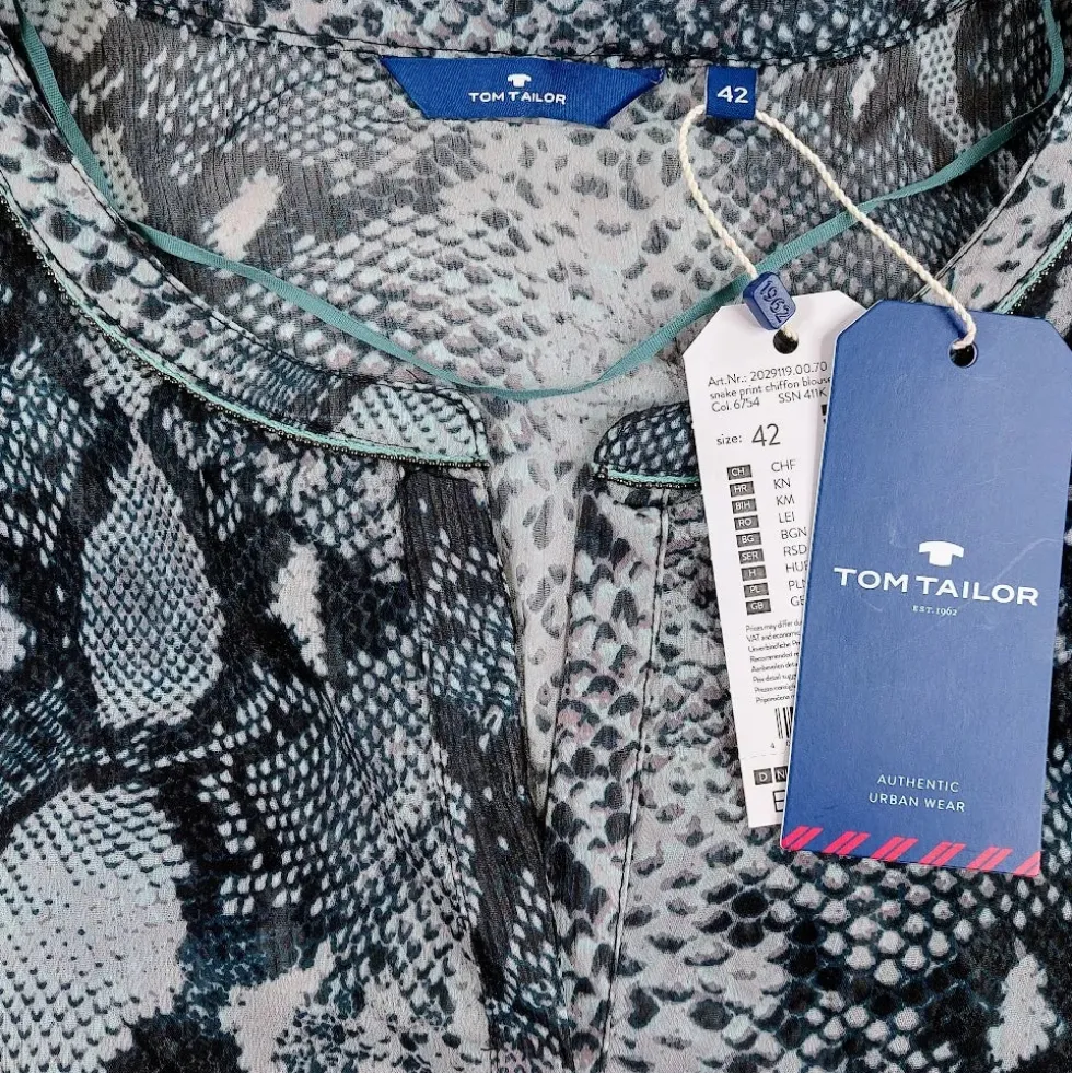 Tom Tailor Snake Print sifonkipusero koko 42