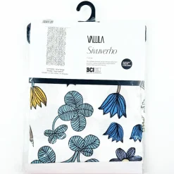 Vallila Lemmikki blue beige sivuverho 140x240 cm
